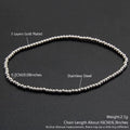 Bracelets Stainless Steel Gold Sliver Color Stacked Ball Beaded Bracelet for Women Men Jewelry